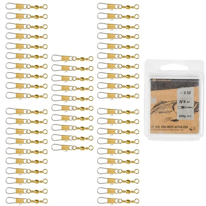 Émerillon Pêche Rolling Snap INOX BRASS SW X50 – Image 3