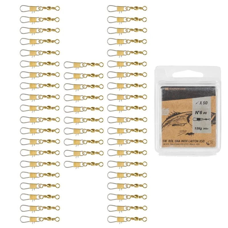 Émerillon Pêche Rolling Snap INOX BRASS SW X50 – Image 5