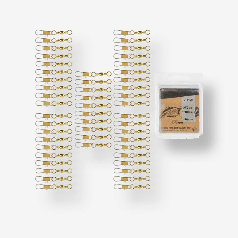 Émerillon Pêche Rolling Snap INOX BRASS SW X50