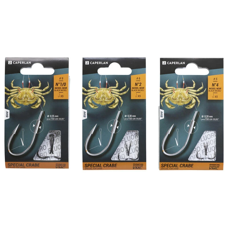 Hameçons Montés A Palette Spécial Crabe SW SHK FLO CB Pêche En Mer – Image 2