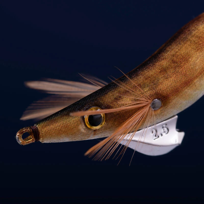 Turlutte Coulante Shallow EBIKA 2.5/105 Doré Chinchard Pêche Seiches/calamars – Image 3